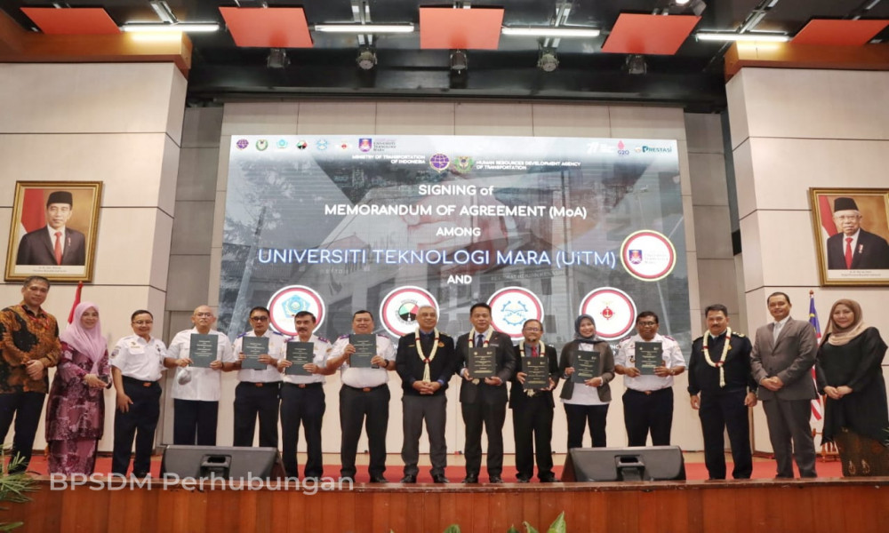 CIPTAKAN SDM TRANSPORTASI DAN LOGISTIK YANG PROFESIONAL, EMPAT SEKOLAH TRANSPORTASI KEMENHUB TEKEN KERJASAMA DENGAN UiTM MALAYSIA