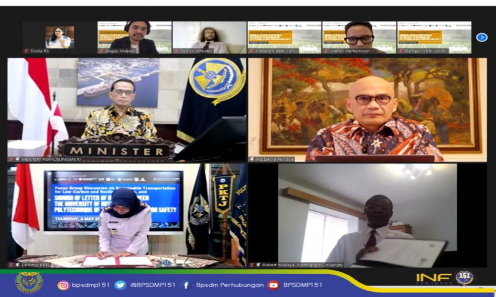 DUKUNG PEMBANGUNAN TRANSPORTASI BERKELANJUTAN, BPSDMP MELALUI PKTJ TEGAL GANDENG UNIVERSITAS NOTTINGHAM, INGGRIS