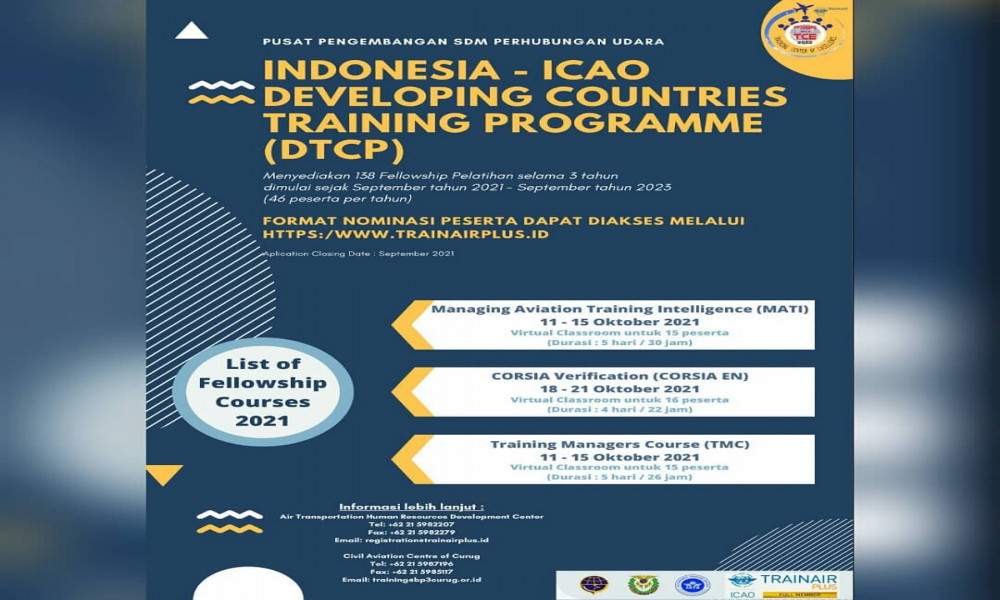 INDONESIA - ICAO DEVELOPING COUNTRIES TRAINING PROGRAMME (DTCP)