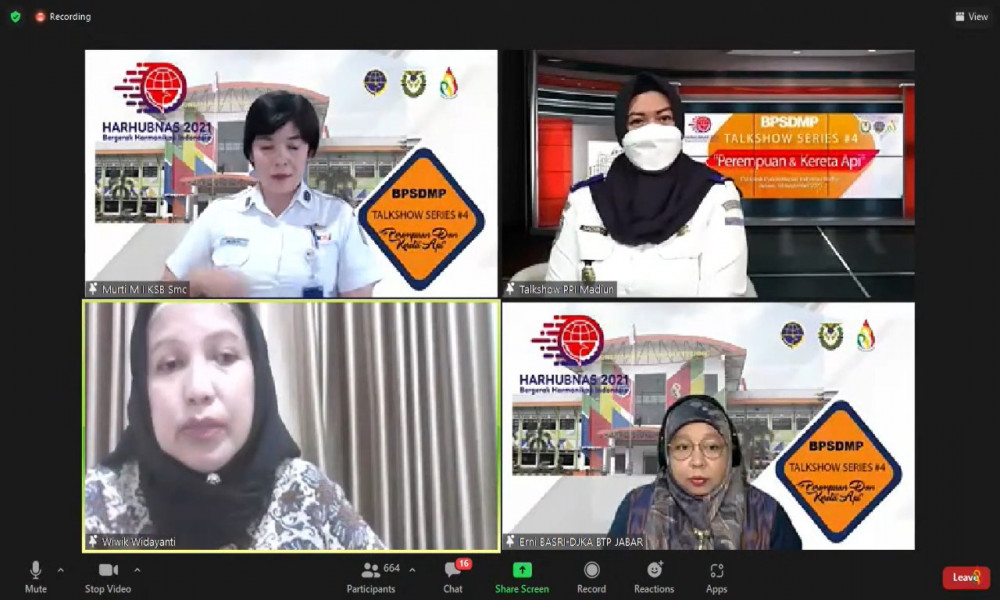 TALKSHOW SERIES KEMENTERIAN PERHUBUNGAN EPISODE KE-4 BAHAS KIPRAH PEREMPUAN DI DUNIA KERETA API