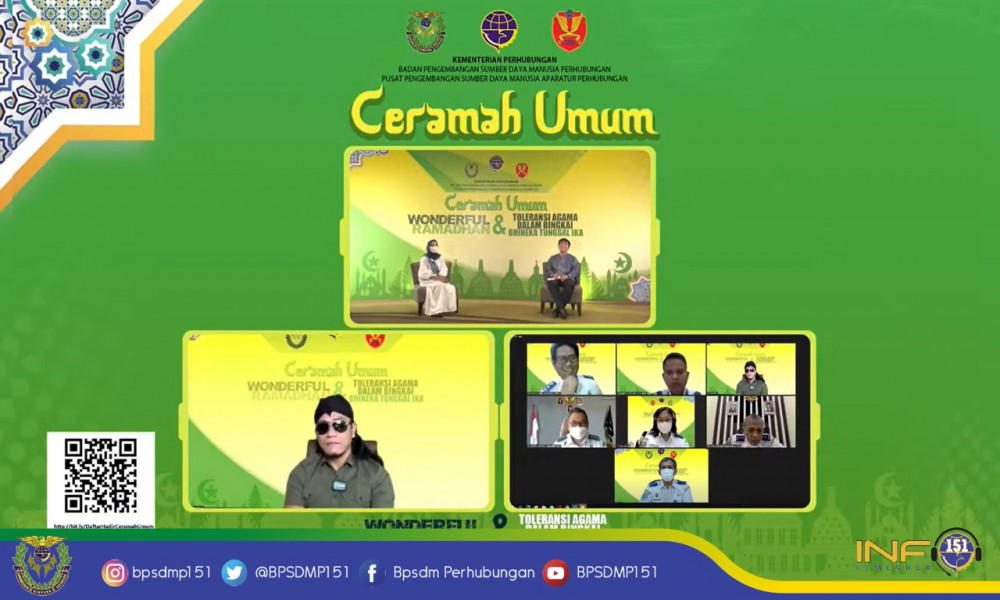 TINGKATKAN NILAI TOLERANSI BERAGAMA DALAM BINGKAI BHINEKA TUNGGAL IKA, BPSDMP GELAR CERAMAH UMUM WONDERFUL RAMADHAN BERSAMA GUS MIFTAH